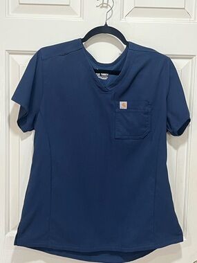 Scrub Set!! Carhartt Women's Navy V-Neck Short Sleeve Top &Pocket Cargo Joggers